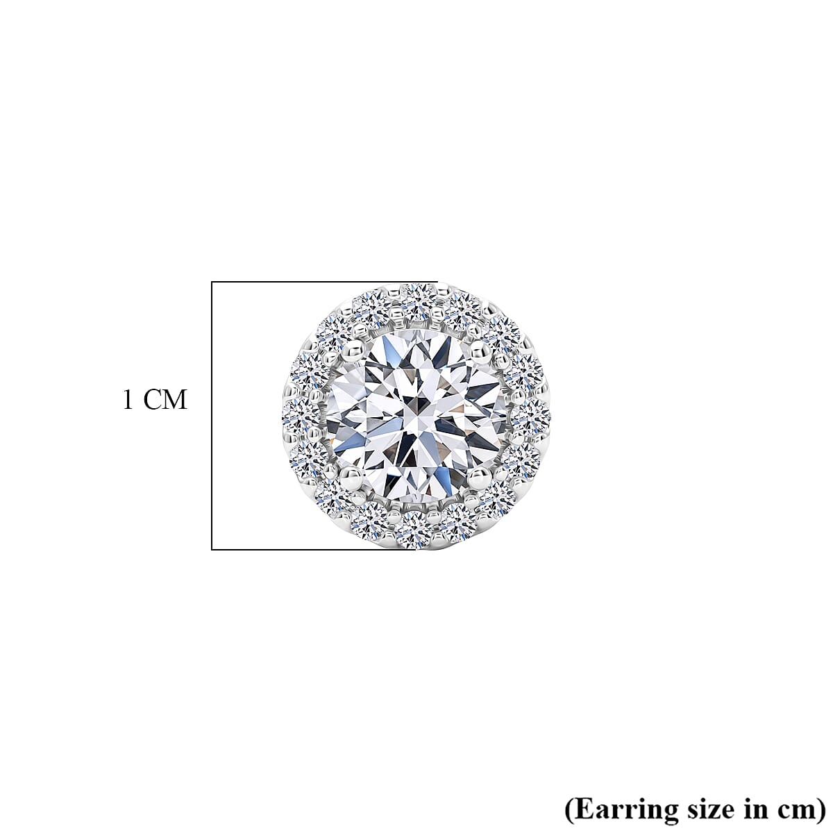Luxuriant - Lab Grown Diamond (SI-G-H) Earring with Push Post in Rhodium Overlay Sterling Silver 2.00 Ct.