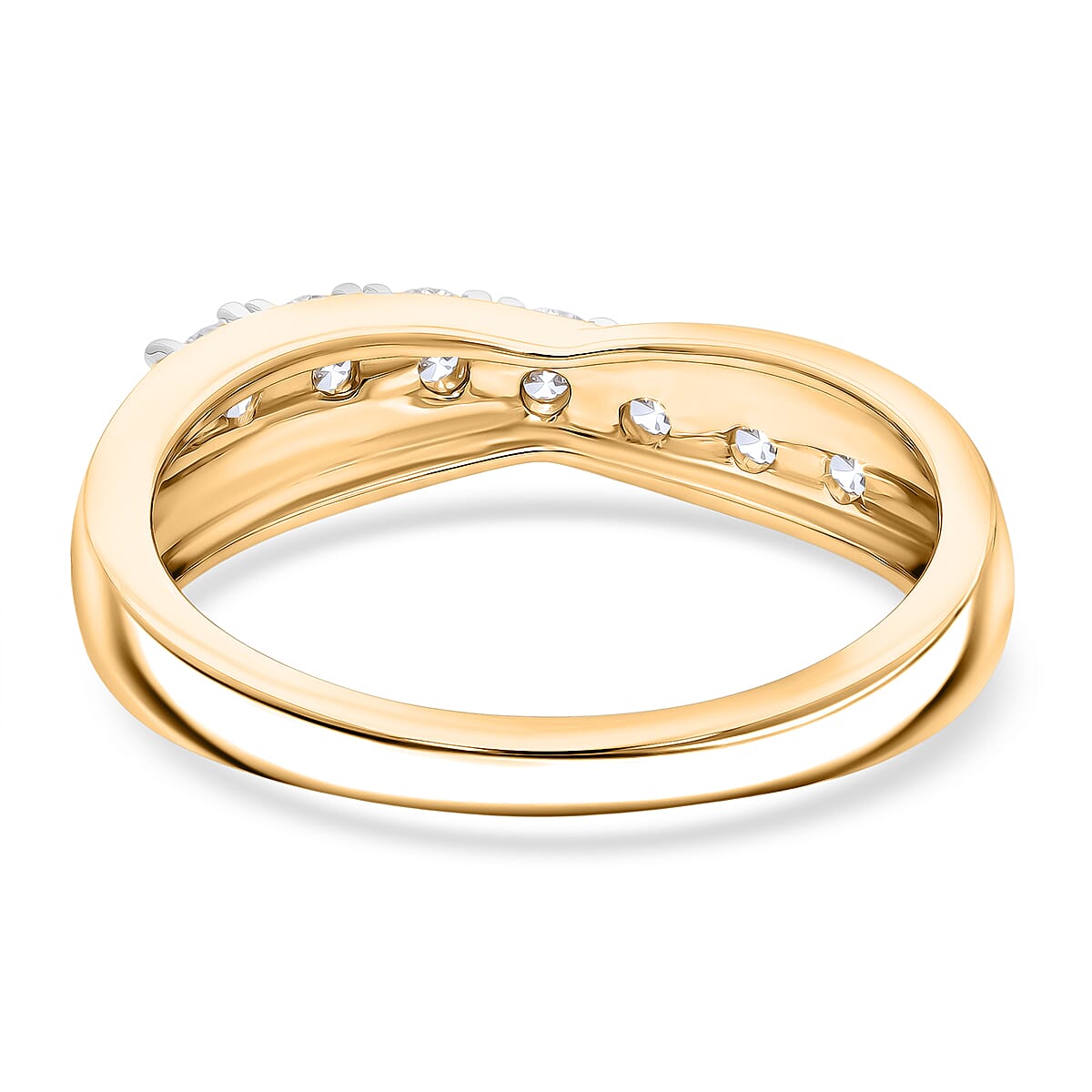 Luxuriant - Lab Grown Diamond (SI-G-H) Ring in 18K Vermeil Yellow Gold Plated Sterling Silver 0.50 Ct.