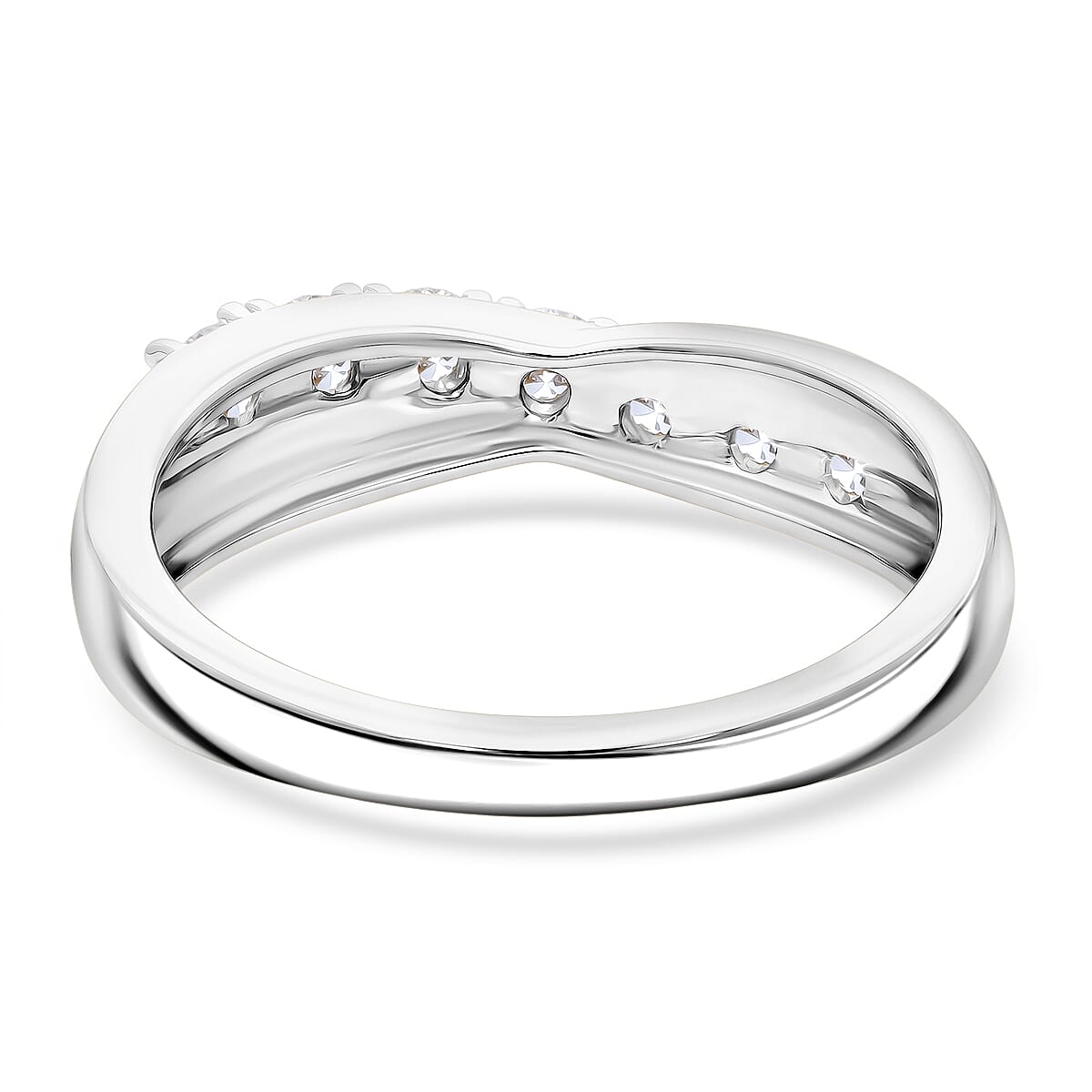Luxuriant - Lab Grown Diamond (SI-G-H) Ring in Rhodium Overlay Sterling Silver 0.50 Ct.