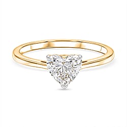 LUXURIANT 1 Ct. Lab Grown Diamond Solitaire Ring in Sterling Silver