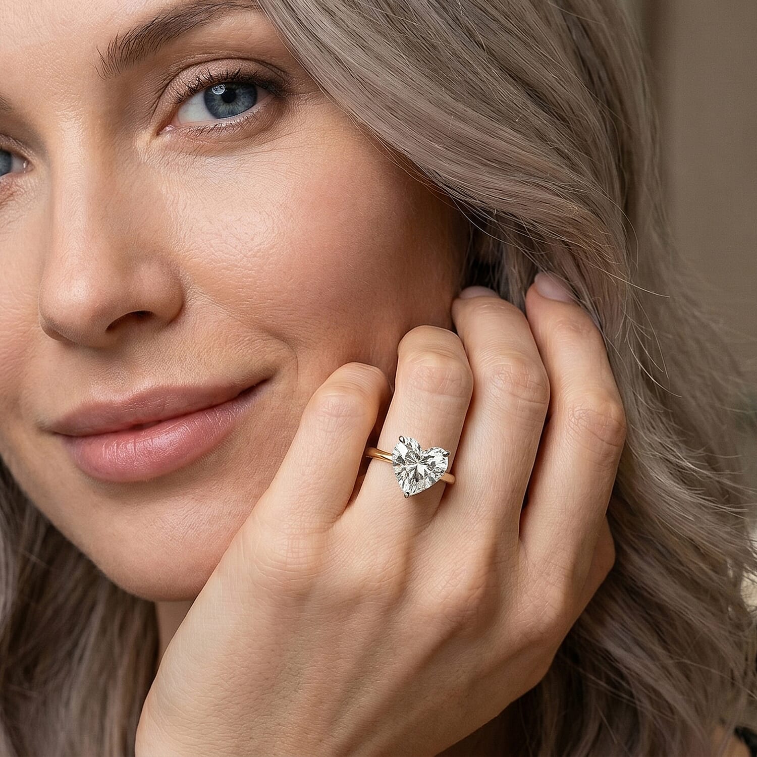 LUXURIANT 1 Ct. Lab Grown Diamond Solitaire Ring in Sterling Silver
