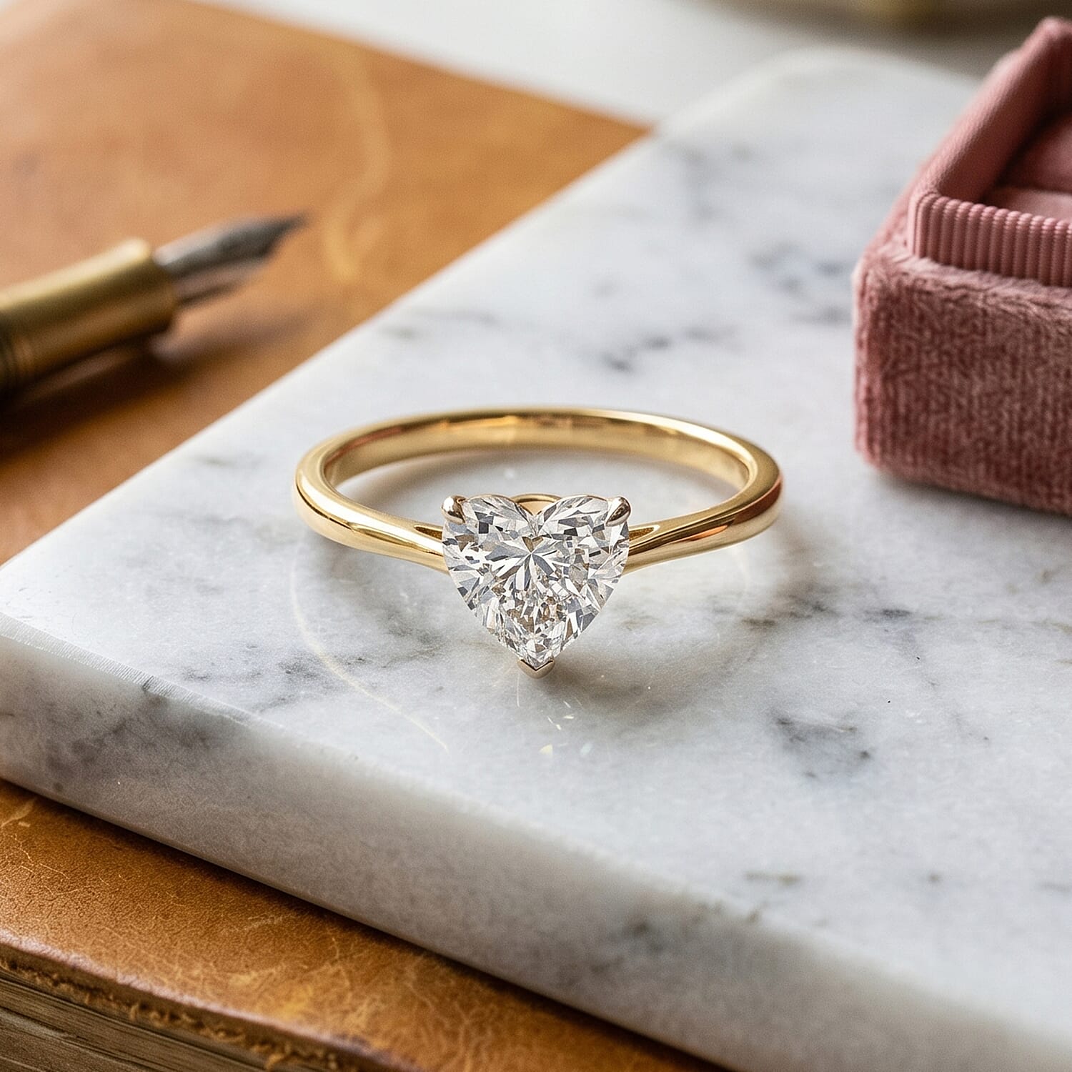 LUXURIANT 1 Ct. Lab Grown Diamond Solitaire Ring in Sterling Silver