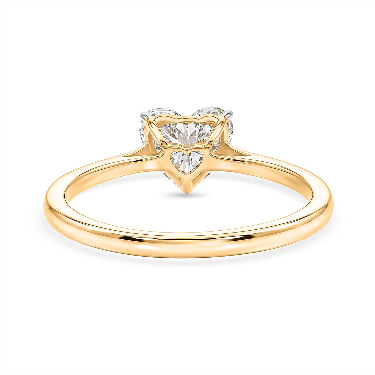 LUXURIANT 1 Ct. Lab Grown Diamond Solitaire Ring in Sterling Silver