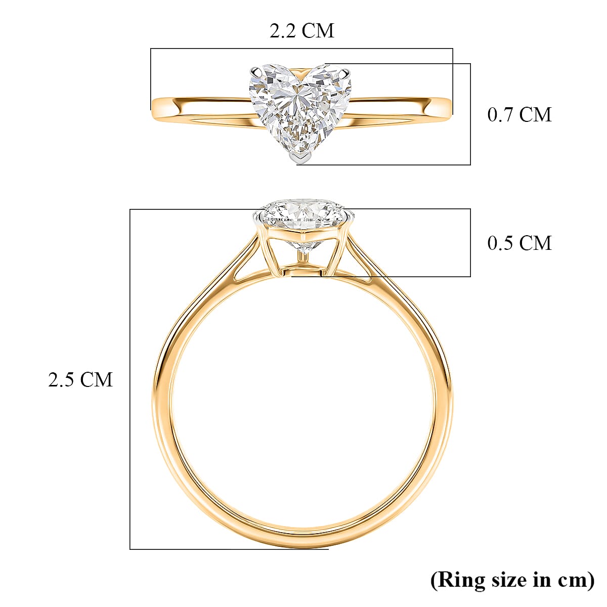 LUXURIANT 1 Ct. Lab Grown Diamond Solitaire Ring in Sterling Silver