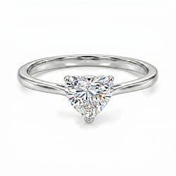LUXURIANT 1 Ct. Lab Grown Diamond Solitaire Ring in Sterling Silver