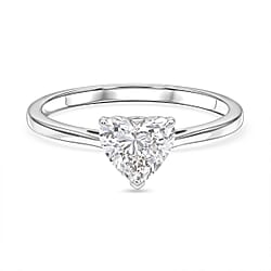LUXURIANT 1 Ct. Lab Grown Diamond Solitaire Ring in Sterling Silver