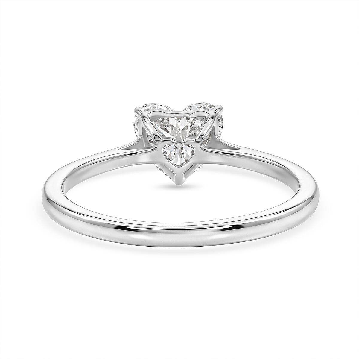 LUXURIANT 1 Ct. Lab Grown Diamond Solitaire Ring in Sterling Silver
