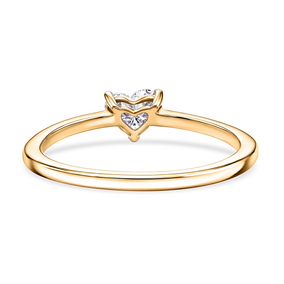 LUXURIANT 0.5 Ct. Lab Grown Diamond Solitaire Ring in Sterling Silver