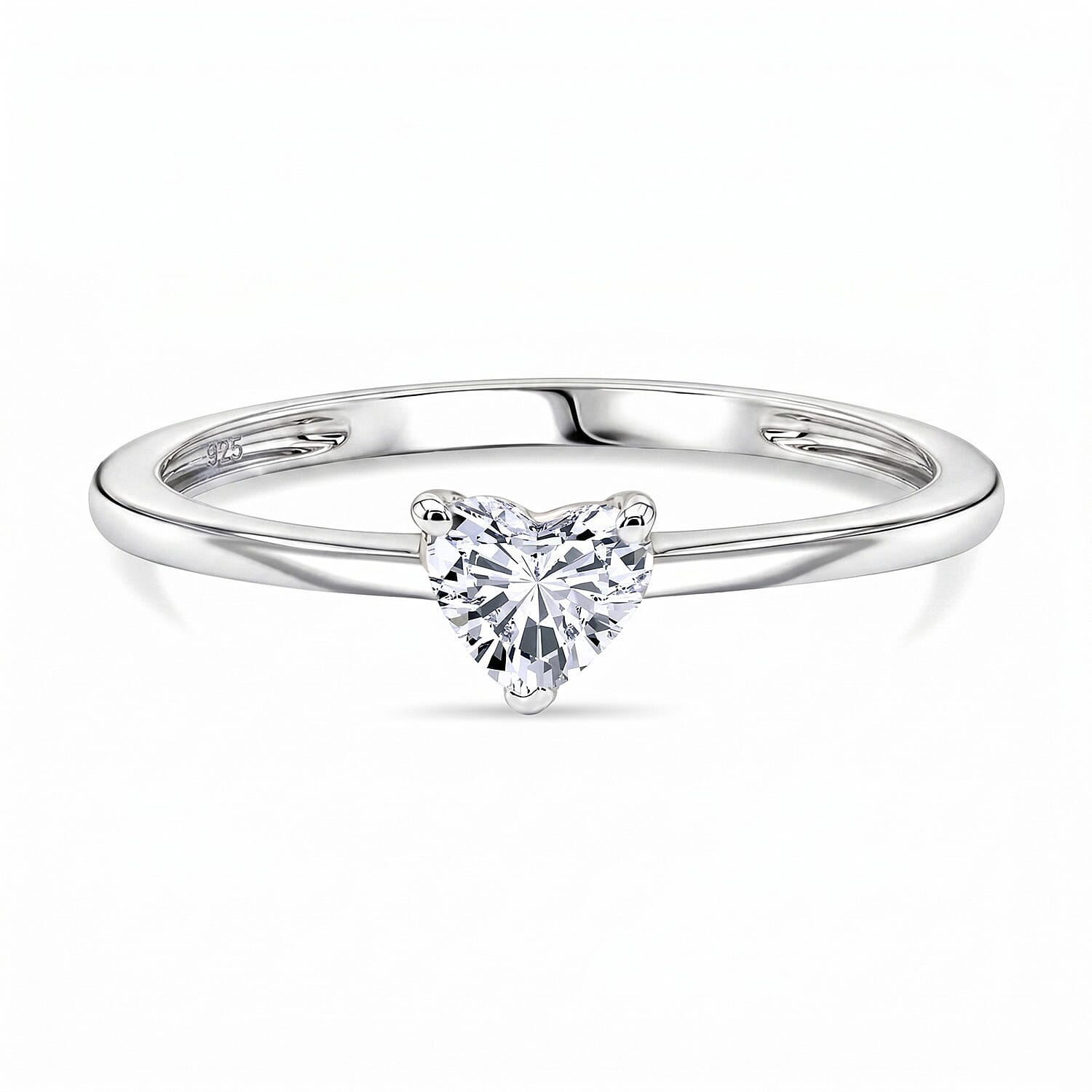 LUXURIANT 0.5 Ct. Lab Grown Diamond Solitaire Ring in Sterling Silver