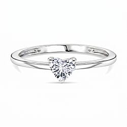 LUXURIANT 0.5 Ct. Lab Grown Diamond Solitaire Ring in Sterling Silver