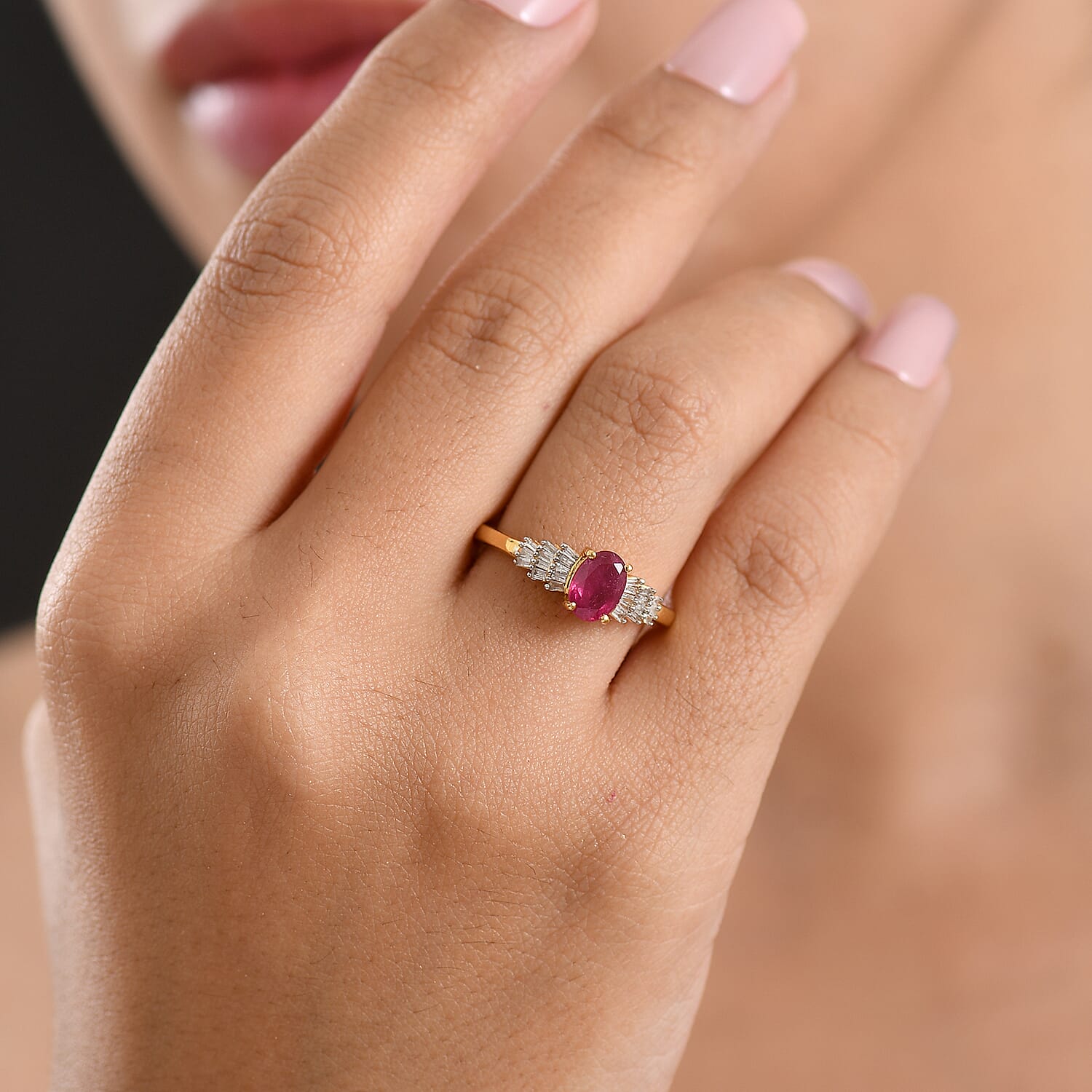 White Diamond Ring in Sterling Silver