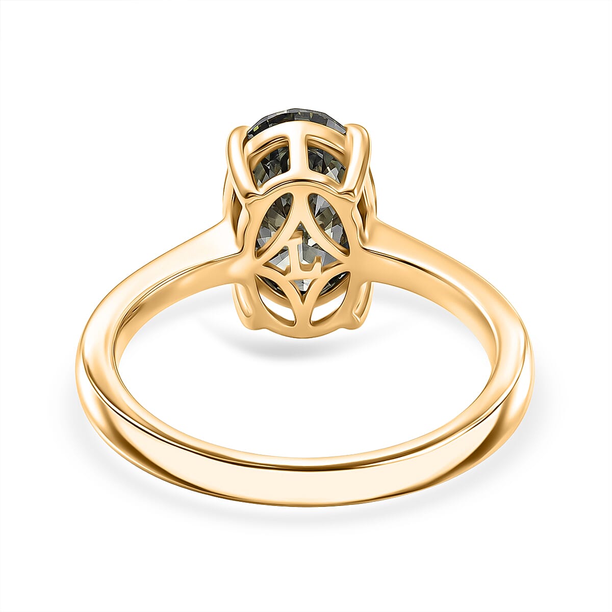 Manhattan Close Out Deal - 14K Yellow Gold SGL Certified Lab Grown Green Diamond (SI) Solitaire Ring 2.00 Ct.