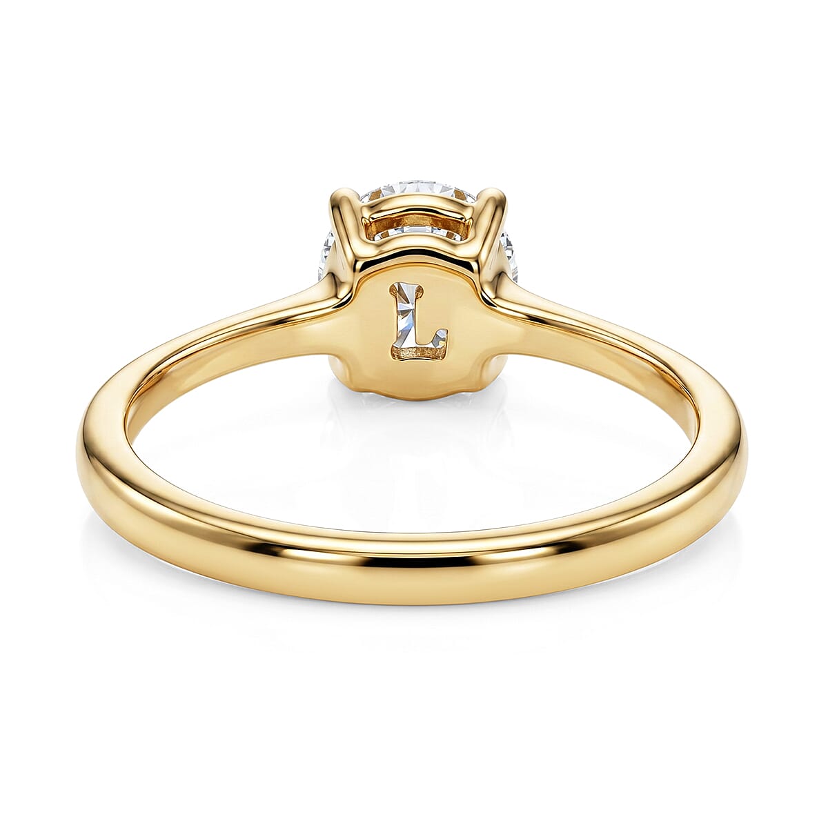 Luxuriant - 9K Yellow Gold SGL Certified Lab Grown Diamond (SI-G-H) Solitaire Ring 1.08 Ct.