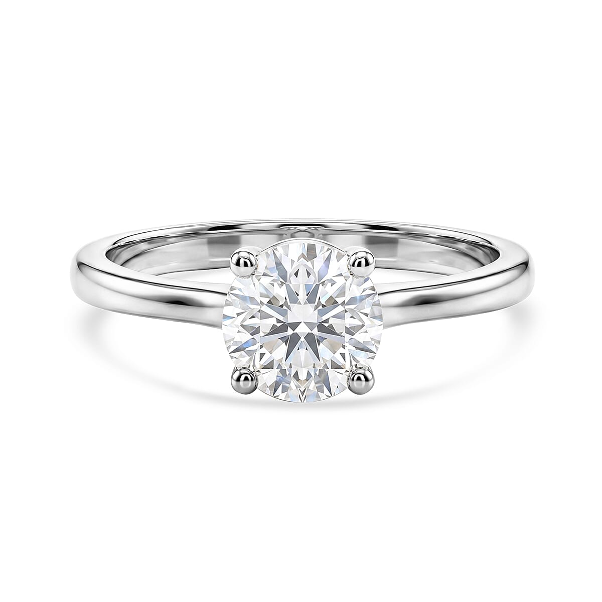 Luxuriant - 9K White Gold SGL Certified Lab Grown Diamond (SI-G-H) Solitaire Ring 1.07 Ct.