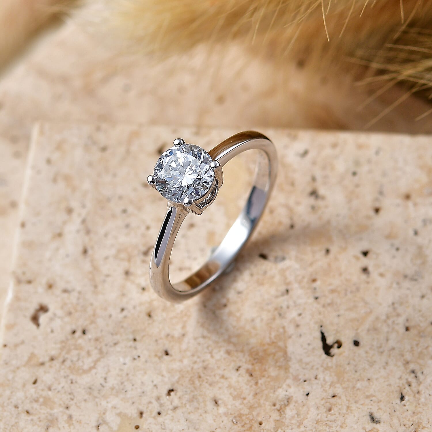 Luxuriant - 9K White Gold SGL Certified Lab Grown Diamond (SI-G-H) Solitaire Ring 1.07 Ct.