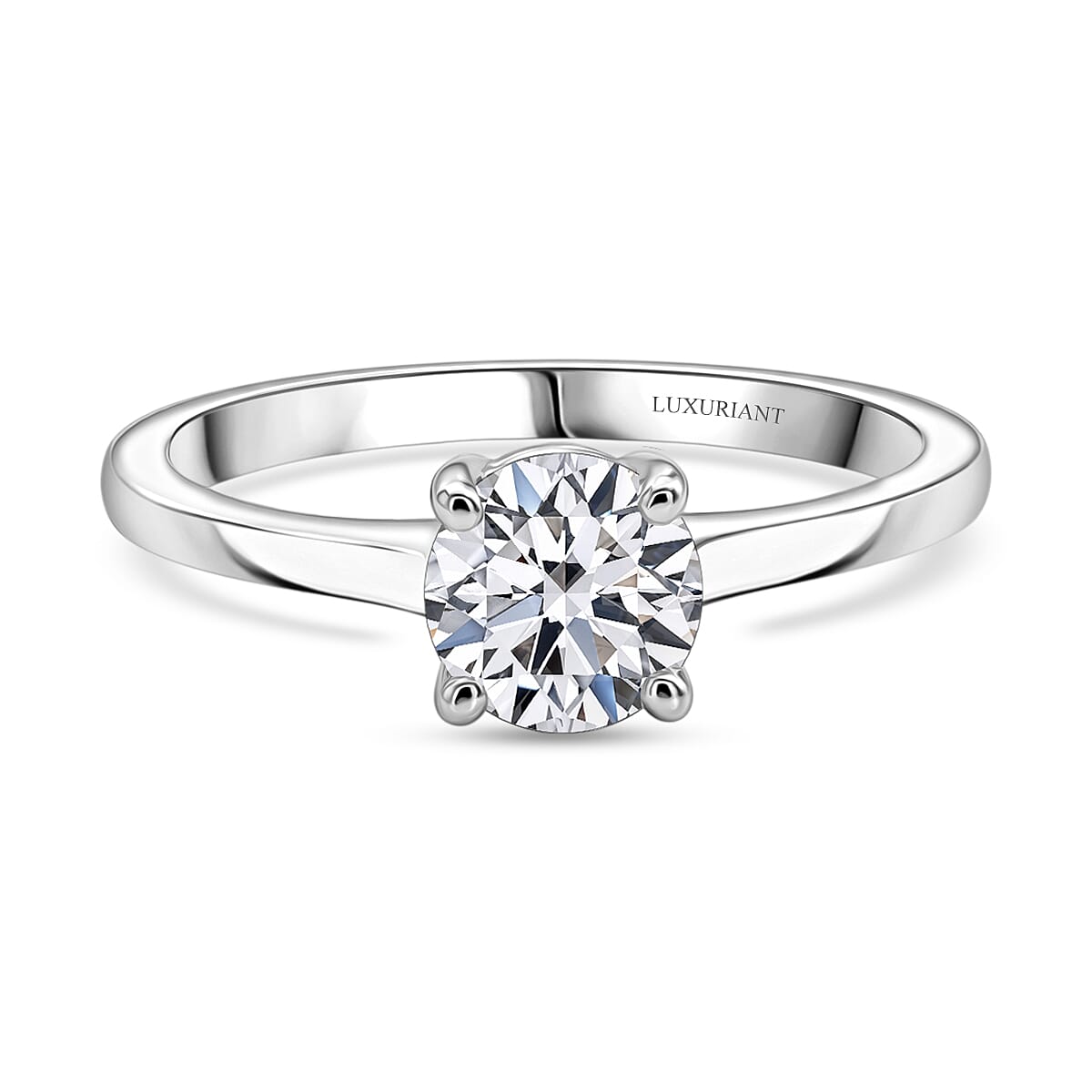 Luxuriant - 950 Platinum IGI Certified Lab Grown Diamond (VS-E-F) Solitaire Ring 1.00 Ct, Platinum Wt.4.70 Gms