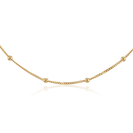 9K Yellow Gold 0.7MM Satellite Chain with Spring Ring Clasp 18 Inch