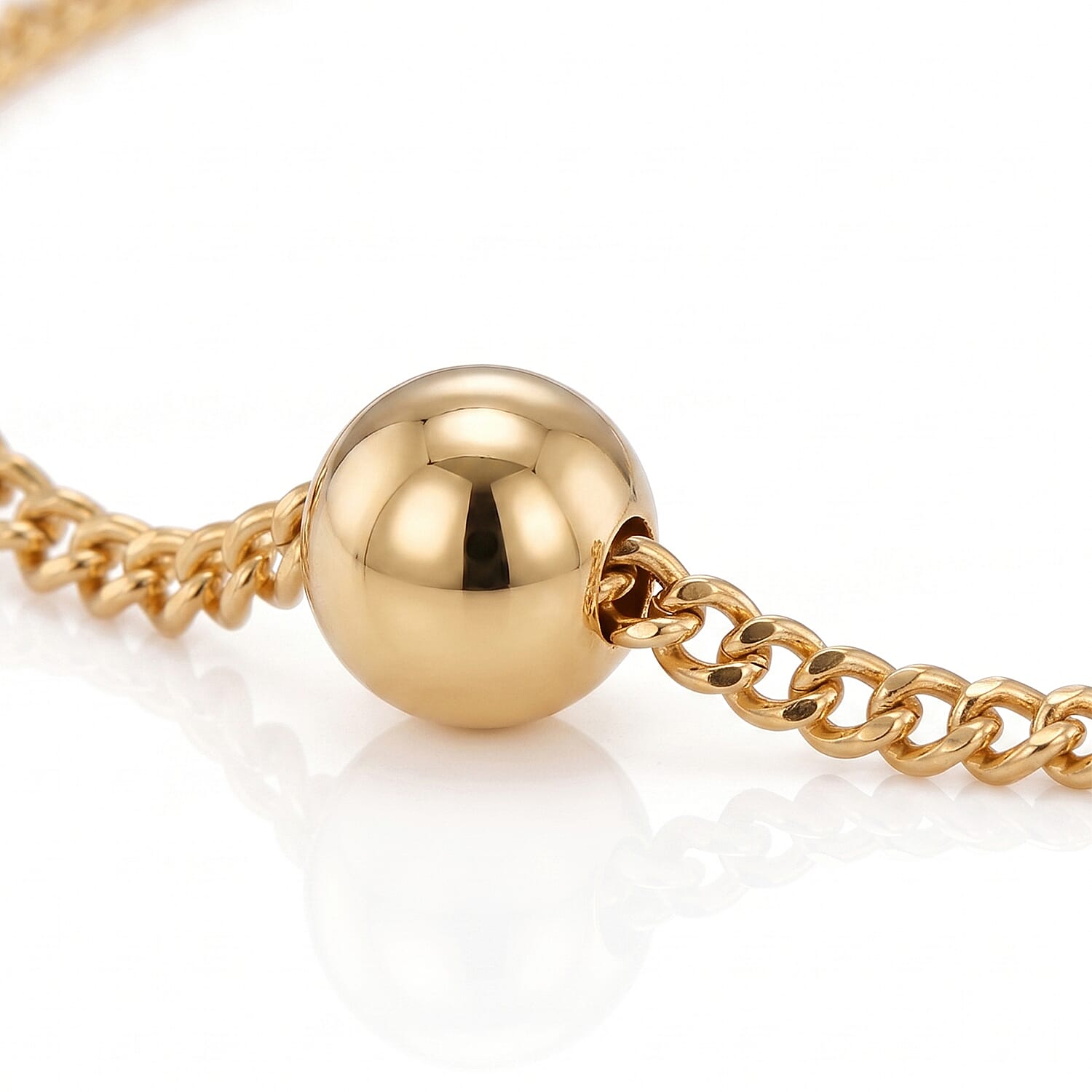9K Yellow Gold Curb Necklace (Size - 18) with Spring Ring Clasp