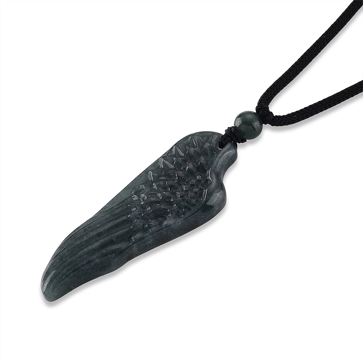 Natural Jade Adjustable Dragon Carved Necklace (Size - 28) 38.00 Ct.