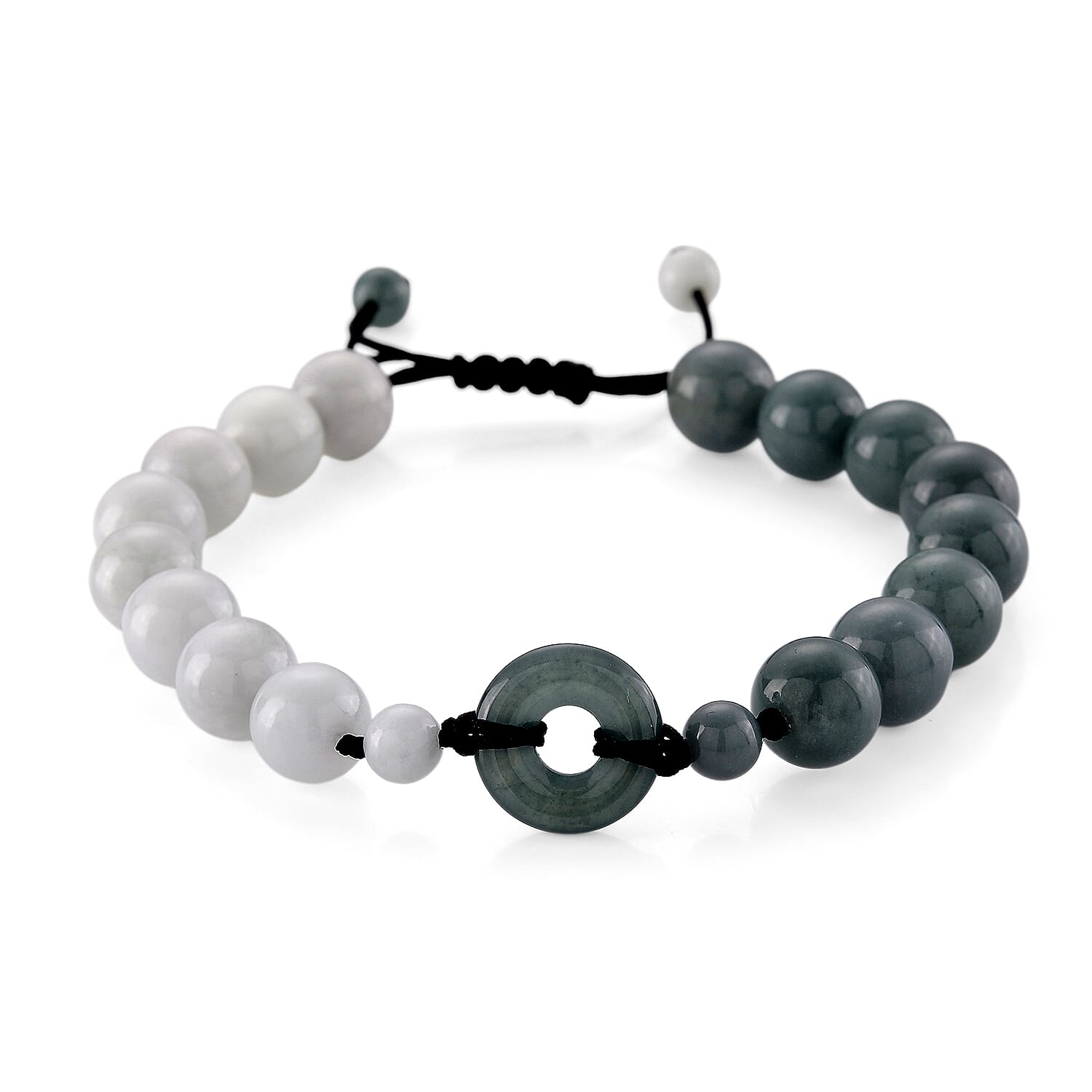 Natural Jade Adjustable Dual-Sided Bracelet (Size - 6.5 to 9.5) 100.00 Ct.