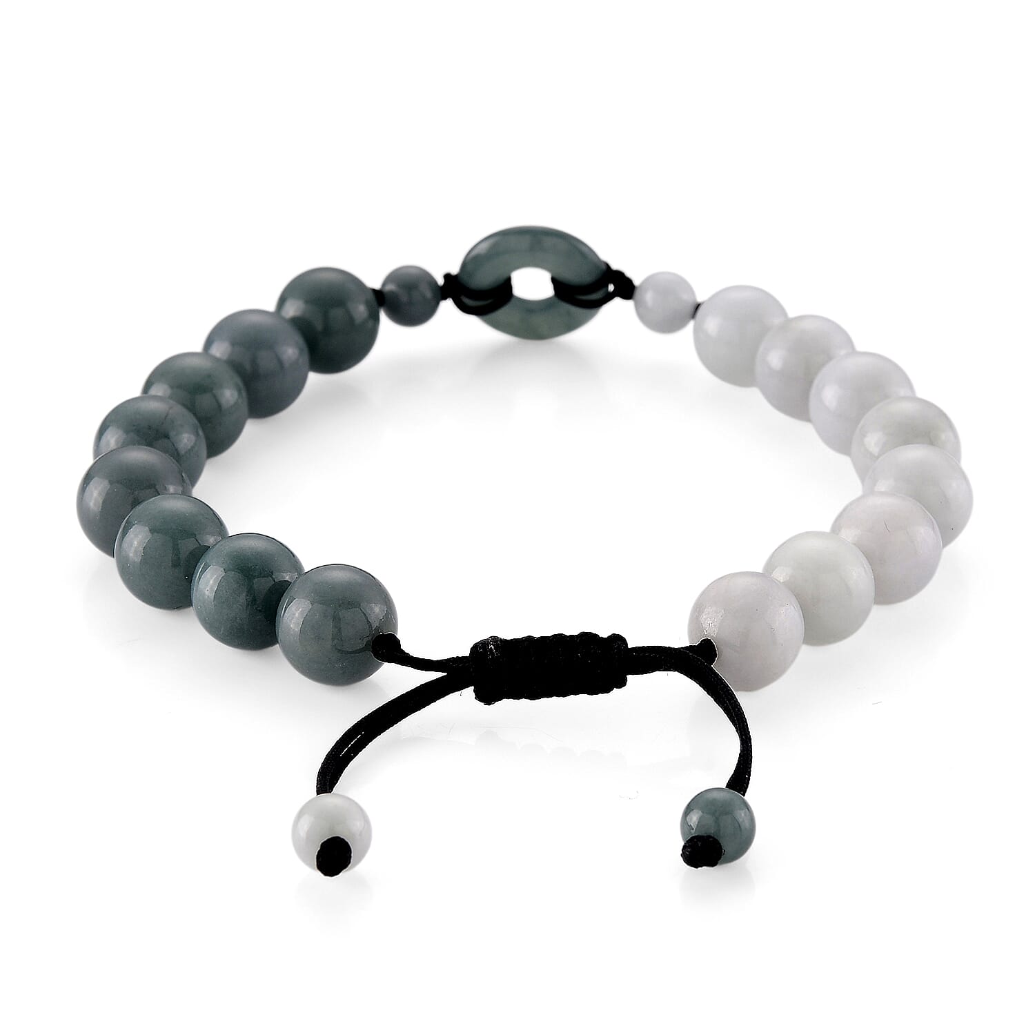 Natural Jade Adjustable Dual-Sided Bracelet (Size - 6.5 to 9.5) 100.00 Ct.
