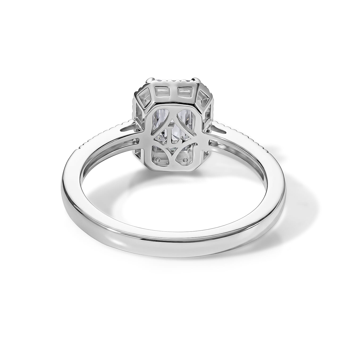 Luxuriant - SGL Certified Lab Grown Diamond (SI-G-H) Halo Ring in 18K Vermeil Yellow Gold Plated Sterling Silver 1.26 Ct.