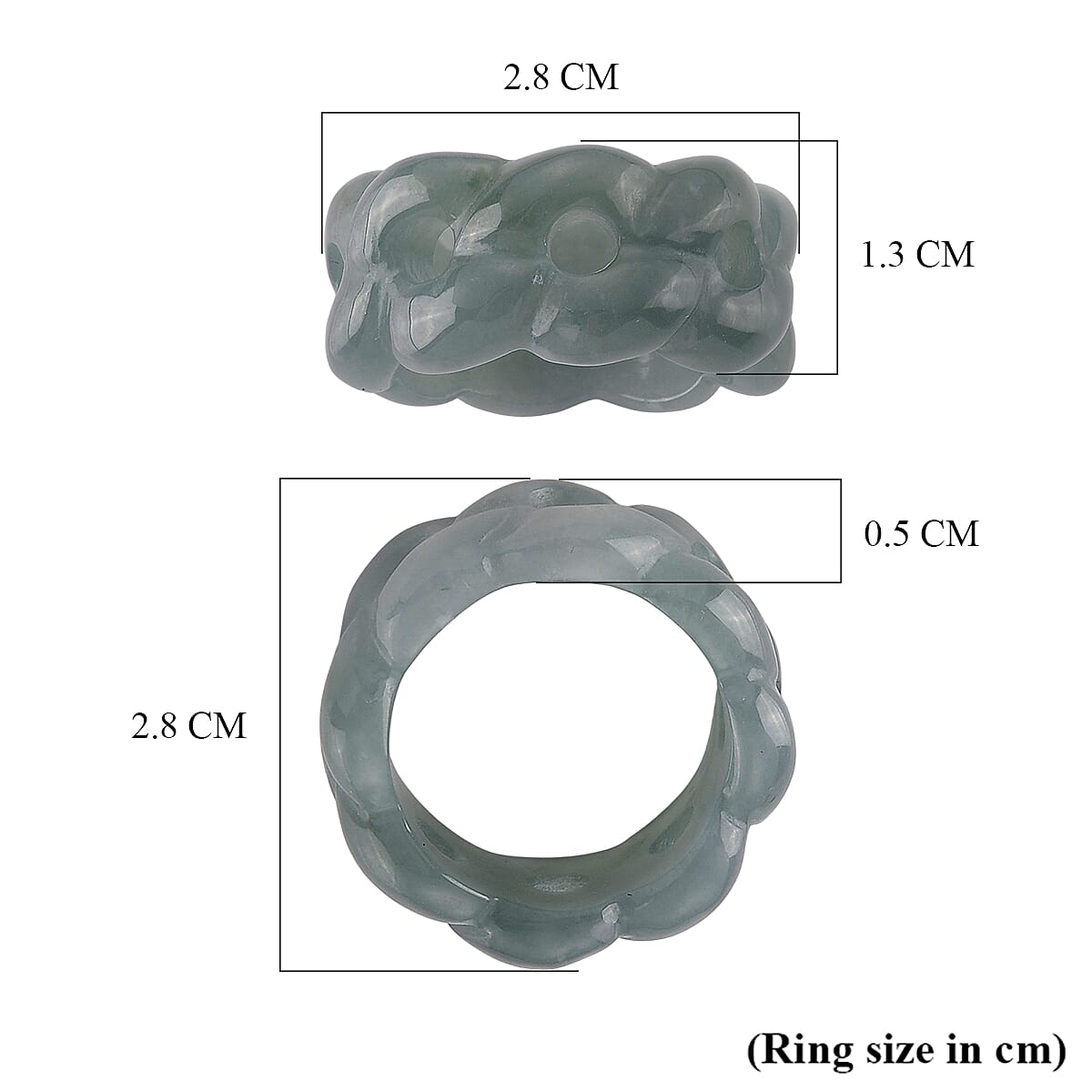 Natural Jade Stone Ring  30.000  Ct.