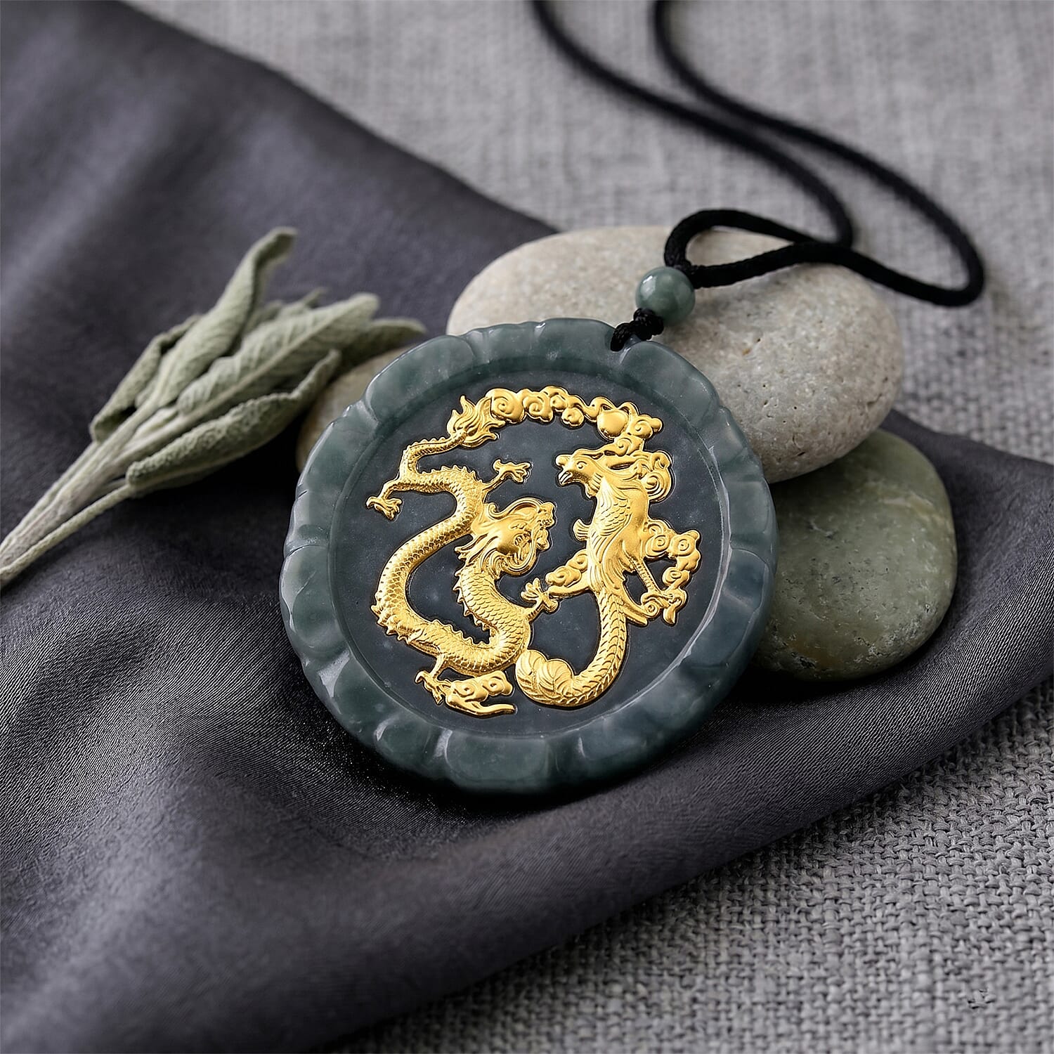 24K - Yellow - Gold - Standard A Natural Jade Beads Necklace, Gold Wt.0.1 Gms  145.000  Ct.