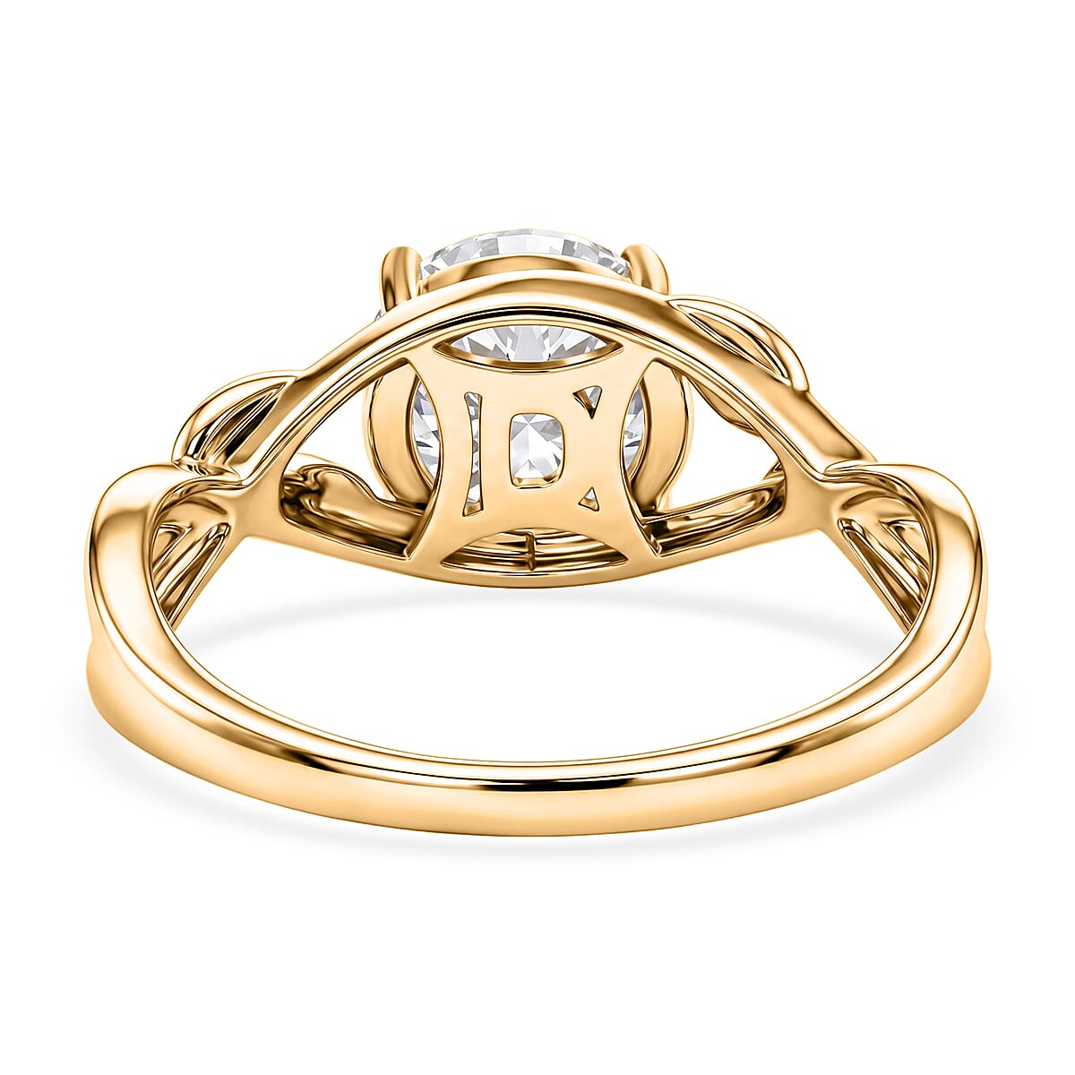 D'Joy - GRA Certified Moissanite Solitaire Ring in Sterling Silver 1.90 Ct.