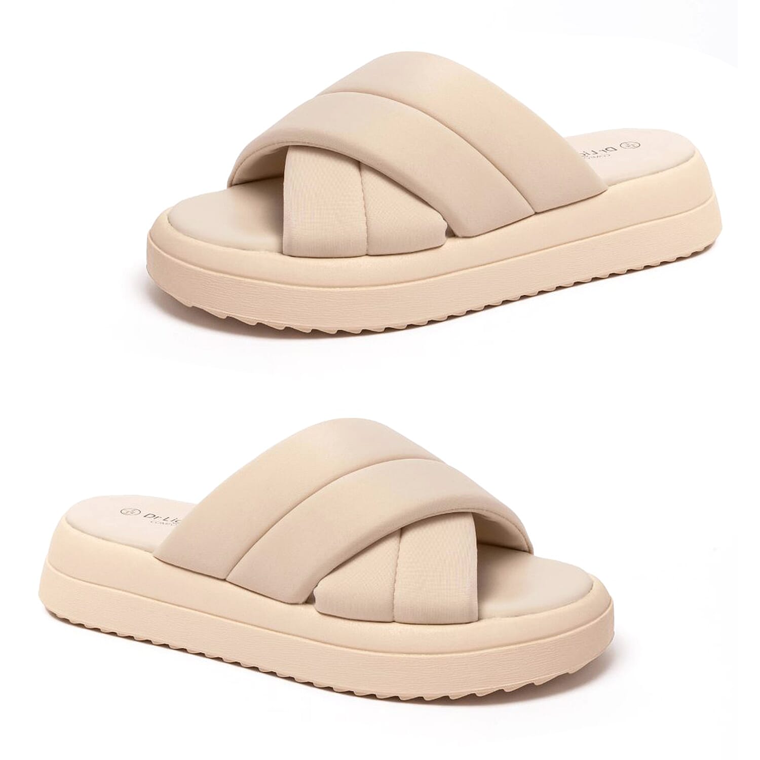 MIA Crossover Padded Open Toe Wedge Mule