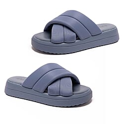 MIA Crossover Padded Open Toe Wedge Mule