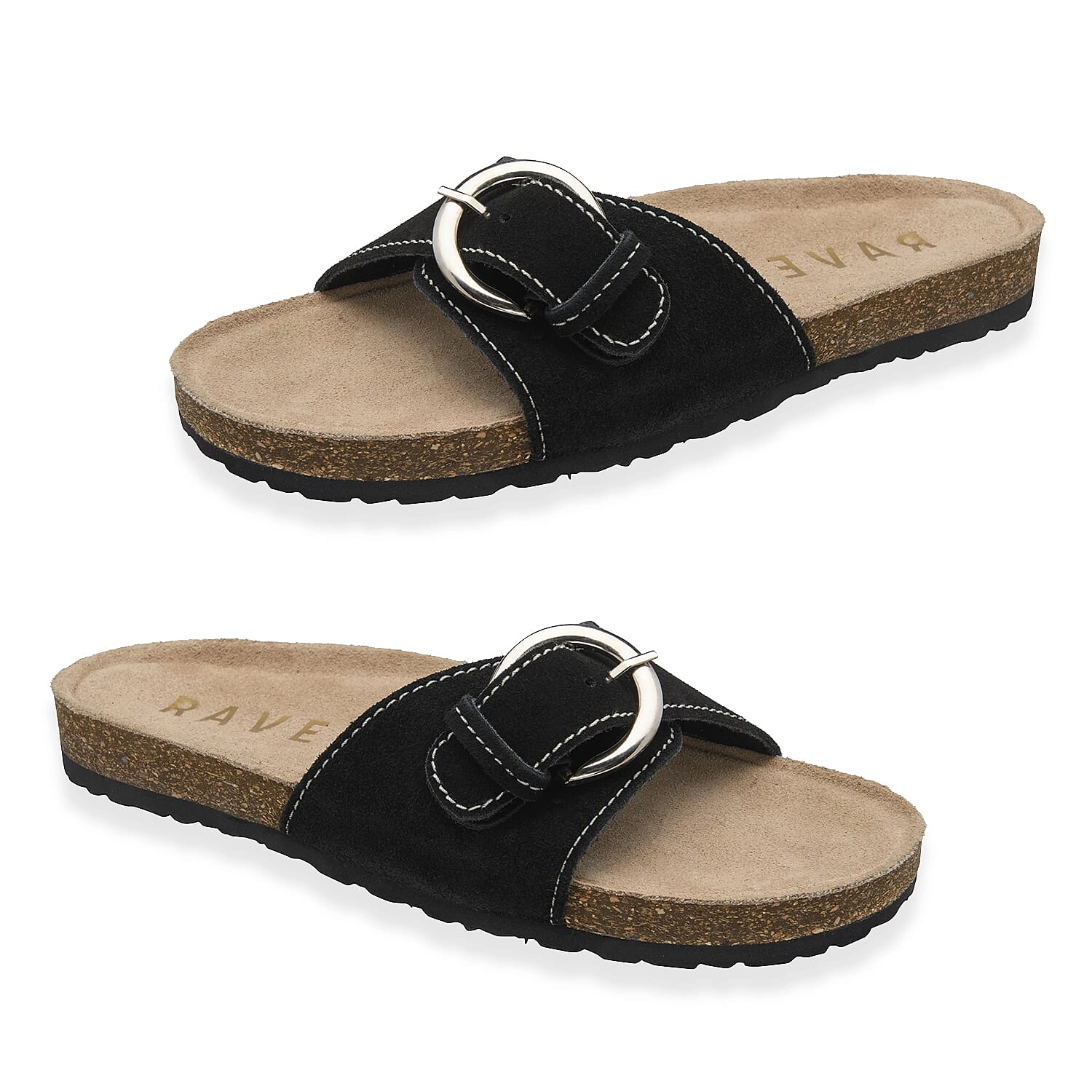 Ravel Ladies Sandal (Size - 5) - Black