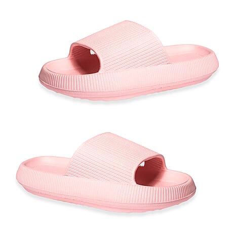 Kendal Womens Thick Chunky Sole Cloud Slides (Size Medium 5-6) - Pink