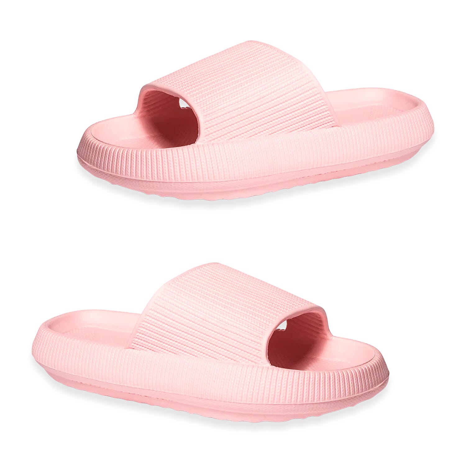 Kendal Womens Thick Chunky Sole Cloud Slides (Size Small 3-4) - Pink