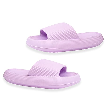 Kendal Womens Thick Chunky Sole Cloud Slides (Size Small 3-4) - Lilac