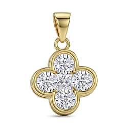 D'Joy - GRA Certified ( D-VVS1 ) Moissanite Pendant in Rhodium Overlay Sterling Silver