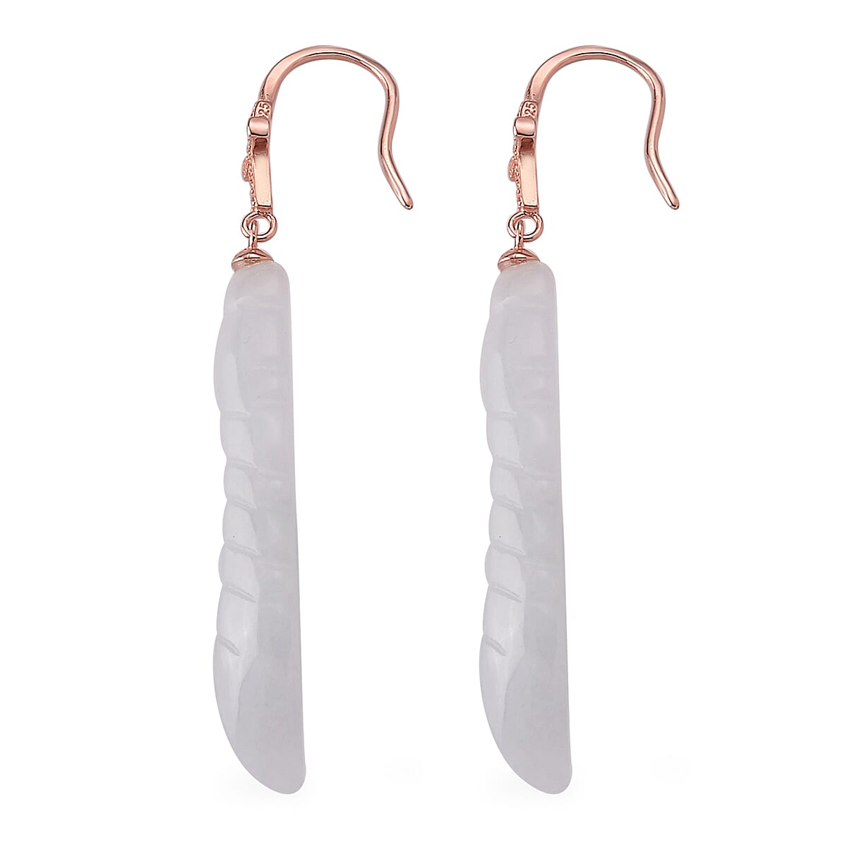 D'Joy White Jade Beads Earring Sterling Silver  50.000  Ct.