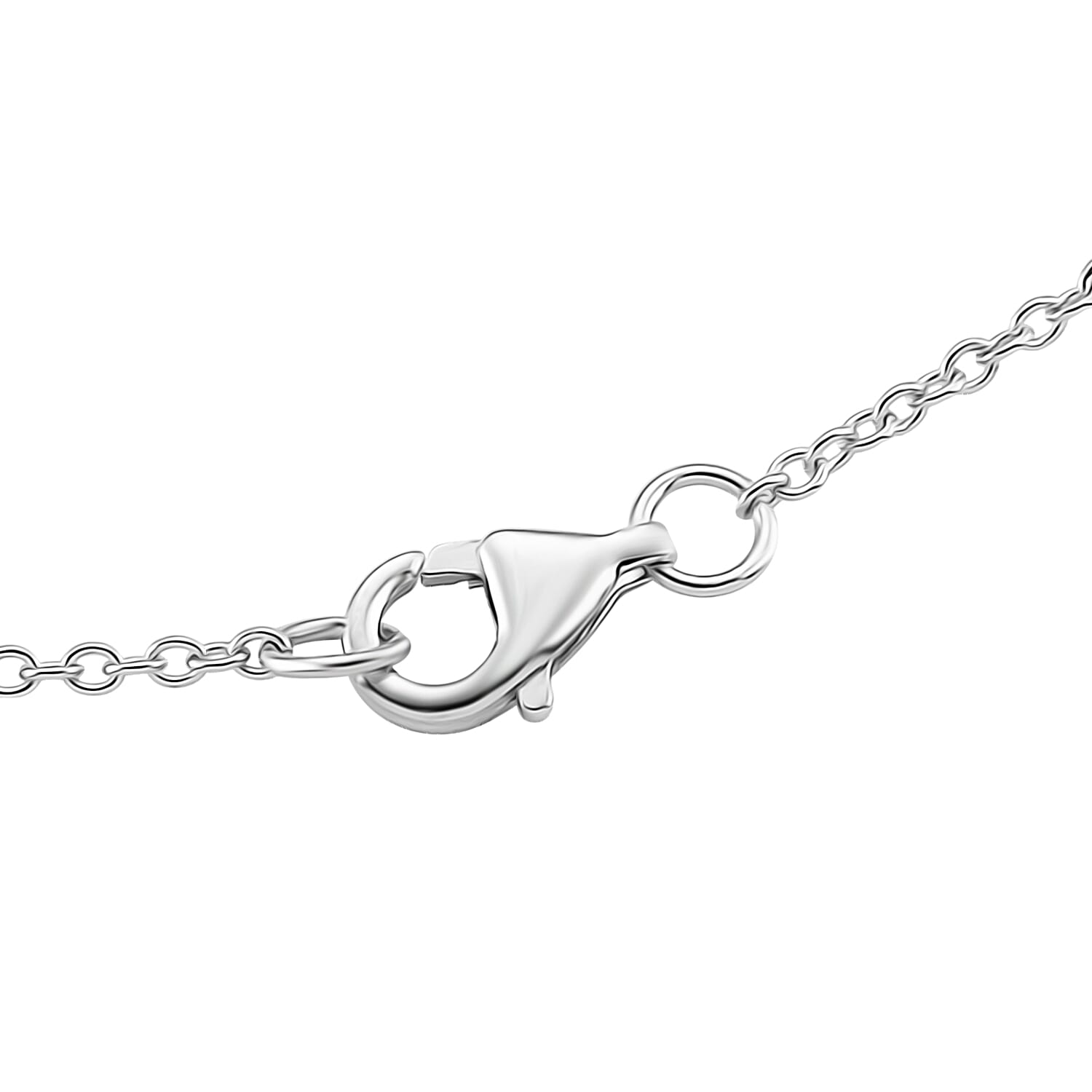 D'Joy - GRA Certified Moissanite Graduated Necklace (Size - 18) in Rhodium Overlay Sterling Silver 3.33 Ct.