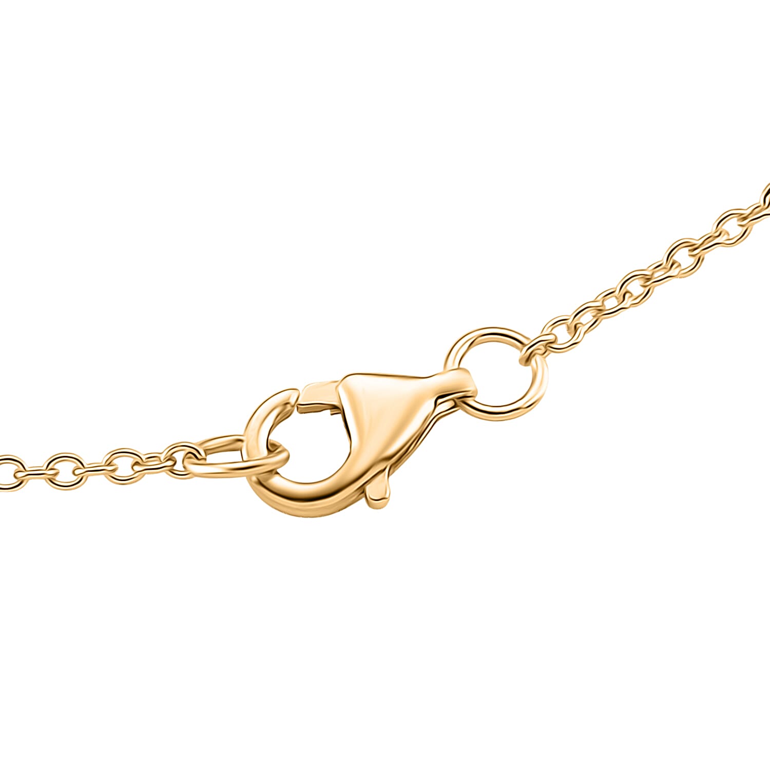D'Joy - GRA Certified Moissanite Graduated Necklace (Size - 18) in Yellow Gold Plated Sterling Silver 3.33 Ct.