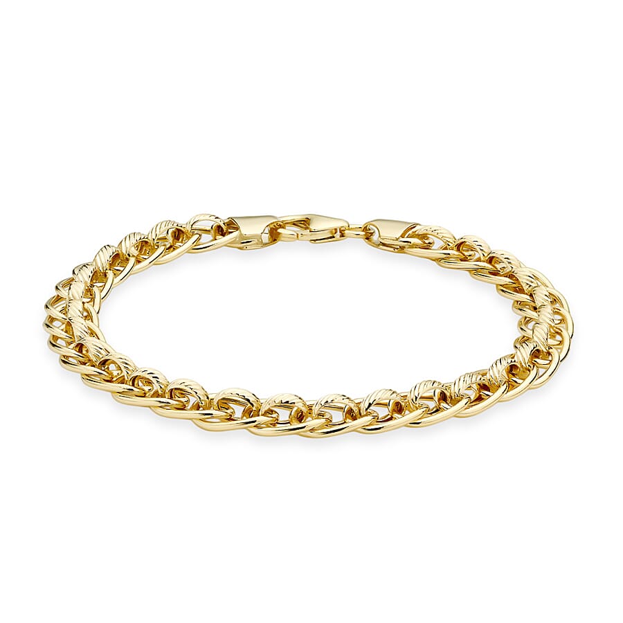9K Yellow Gold Rollerball Bracelet (Size - 7.5) with Lobster Clasp, Gold Wt. 6.00 Gms