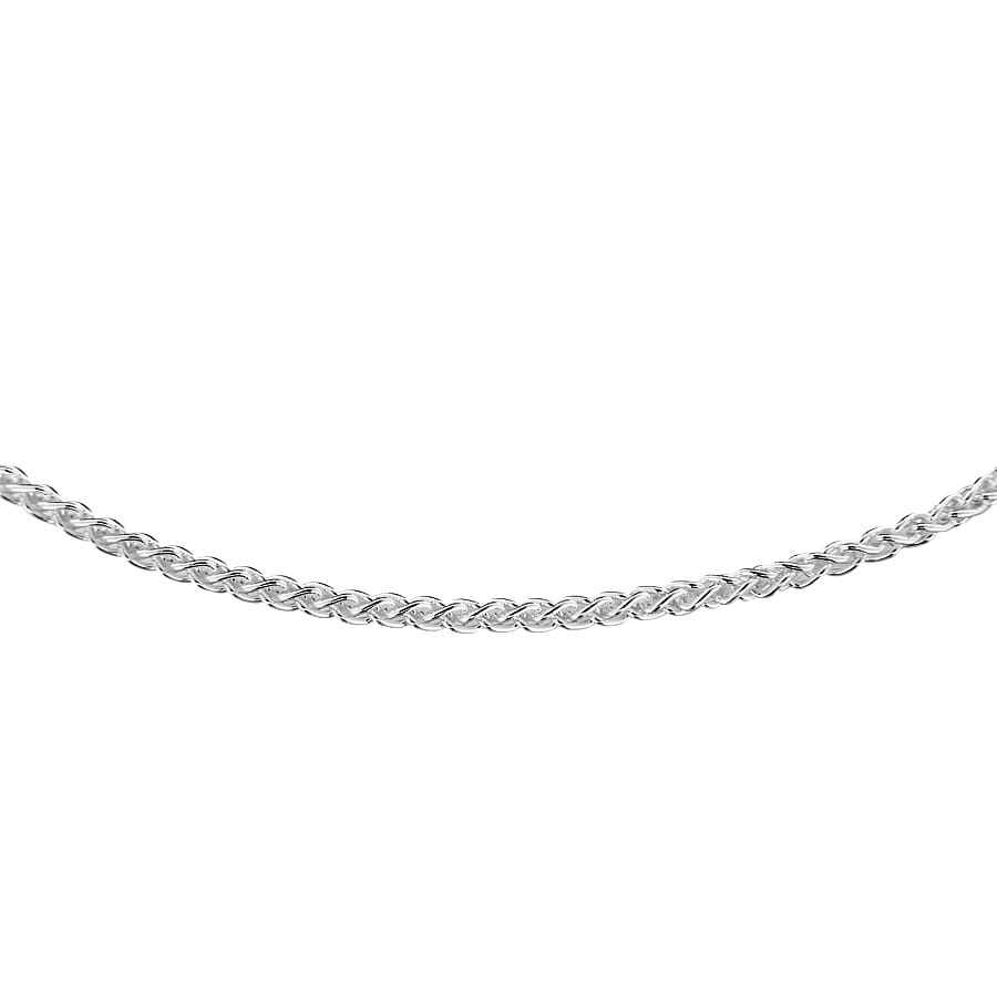 Pick of the Show Sterling Silver Spiga Necklace (Size - 36) with Spring Ring Clasp