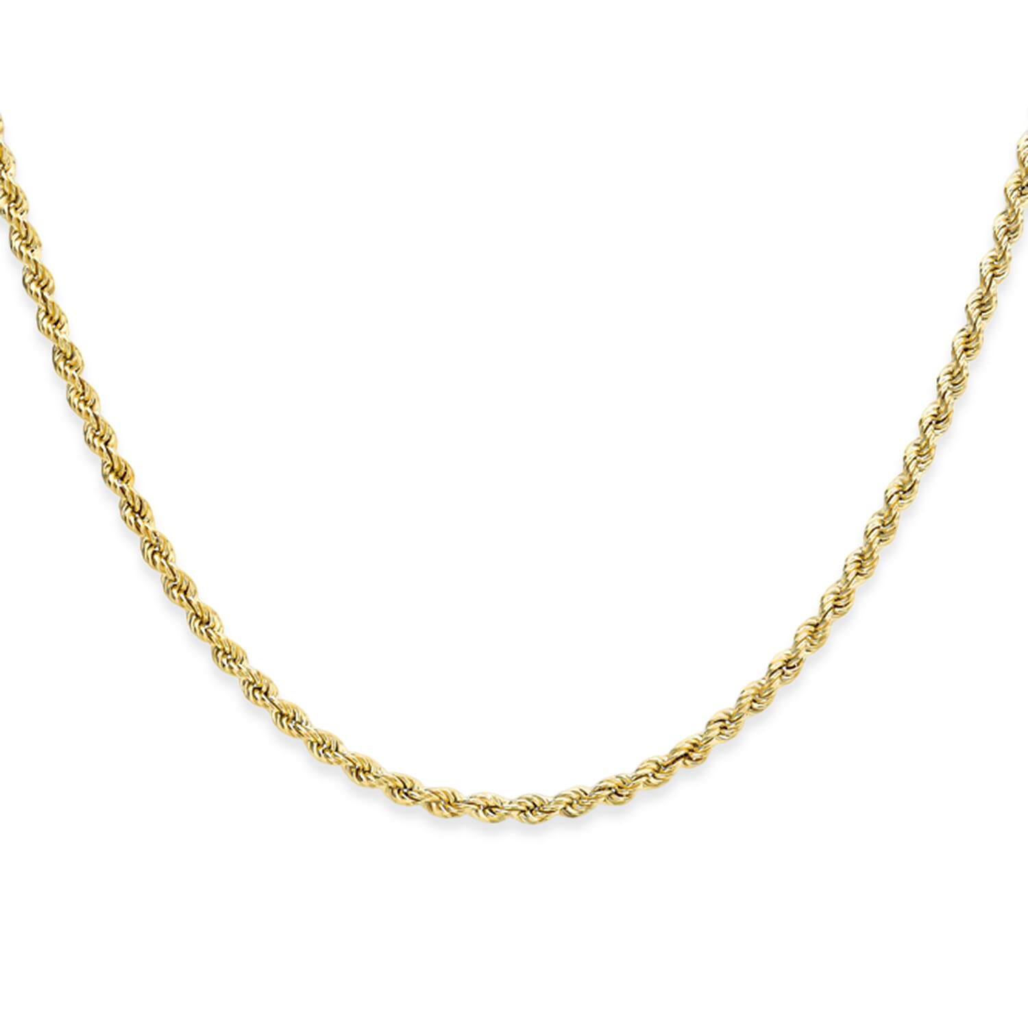 One Time Deal- 9K Yellow Gold Rope Necklace (Size - 24)