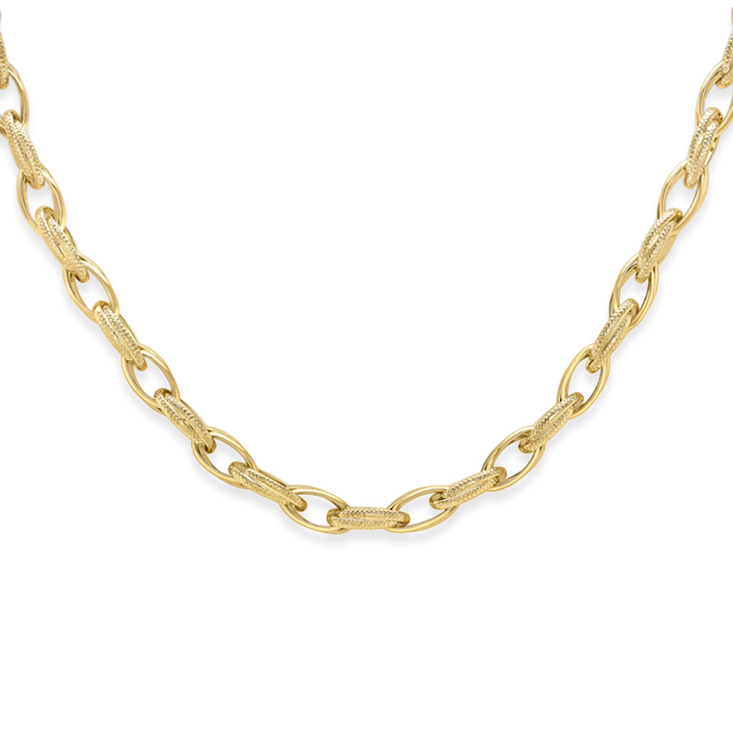 New Collection -9K Yellow Gold Prince of Wales Necklace  (Size - 18) with Sanorita Clasp, Gold Wt.13.50 Gms