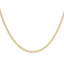 Italian Made 9K Yellow Gold Curb Necklace (Size - 18) with Lobster Clasp, Gold Wt. 3.80 Gms