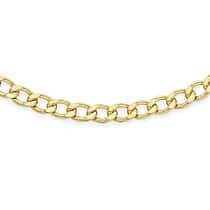 Italian Made 9K Yellow Gold Curb Necklace (Size - 18) with Lobster Clasp, Gold Wt. 3.80 Gms