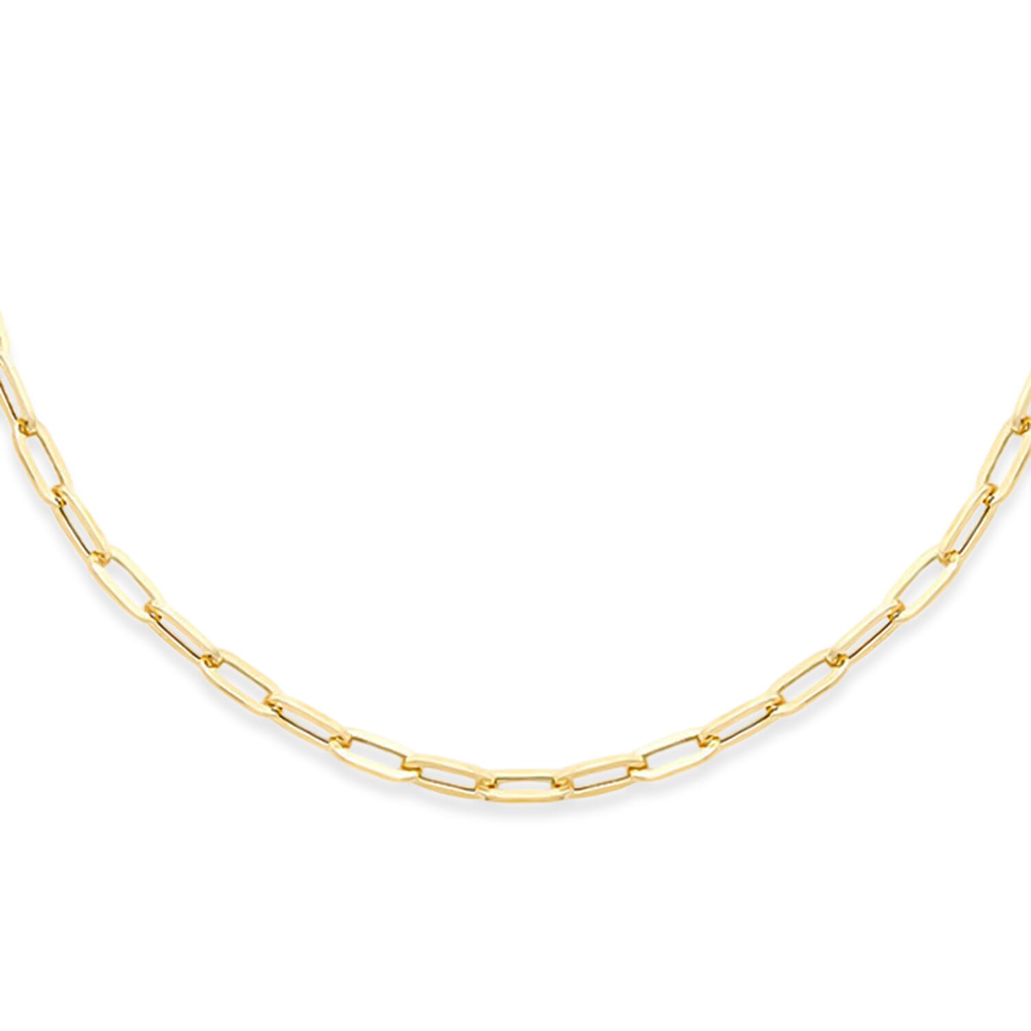 9K Yellow Gold Paper Chain (Size - 30) with Lobster Clasp, Gold Wt. 7.80 Gms
