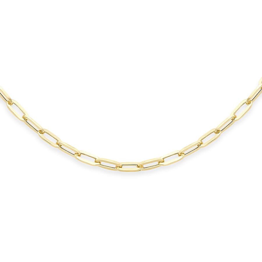 9K Yellow Gold Paper Chain (Size - 30) with Lobster Clasp, Gold Wt. 7.80 Gms