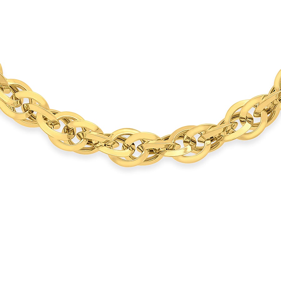 9K Yellow Gold Prince of Wales Chain (Size - 24) with Lobster Clasp, Gold Wt. 14.20 Gms