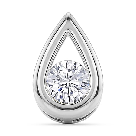 D'Joy - GRA Certified Moissanite Solitaire Pendant in Rhodium Overlay Sterling Silver D'Joy - GRA Certified Moissanite Solitaire Pendant in Rhodium Overlay Sterling Silver