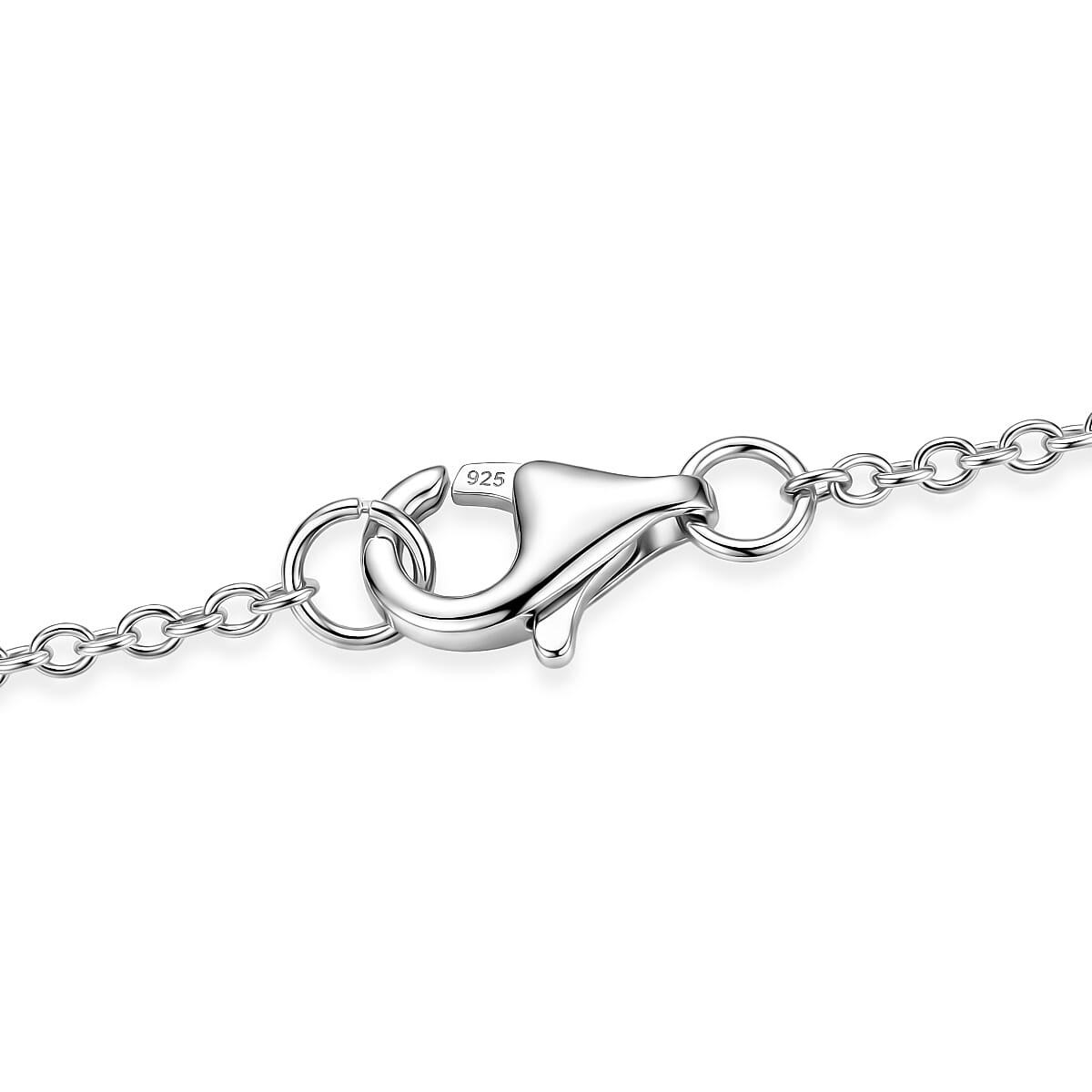 D'Joy - GRA Certified Moissanite Solitaire Necklace (Size - 18) in Rhodium Overlay Sterling Silver 2.00 Ct.